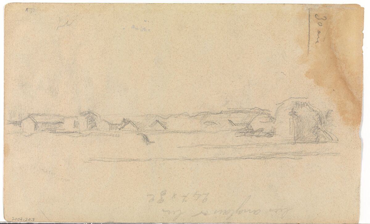 Bathers (recto); Landscape (verso), Paul Cézanne (French, Aix-en-Provence 1839–1906 Aix-en-Provence), Watercolor and graphite on wove paper