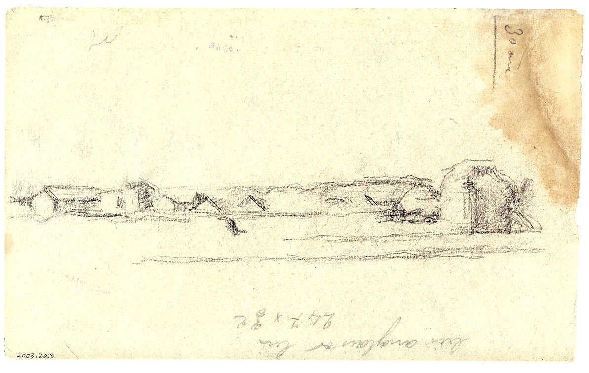 Bathers (recto); Landscape (verso), Paul Cézanne (French, Aix-en-Provence 1839–1906 Aix-en-Provence), Watercolor and graphite on wove paper