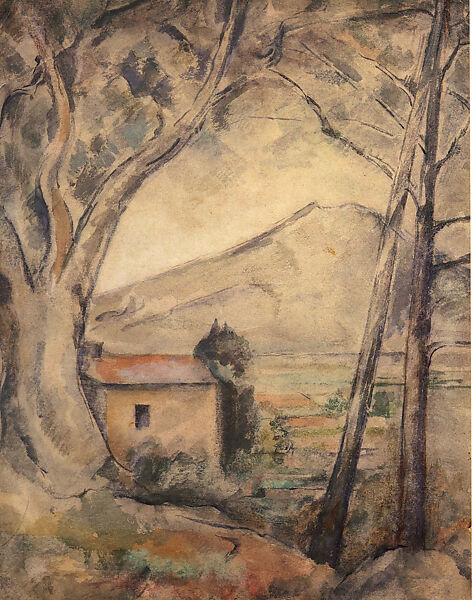 Mont Sainte-Victoire, Attributed to Emile Bernard (French, Lille 1868–1941 Paris), Watercolor on heavy wove paper