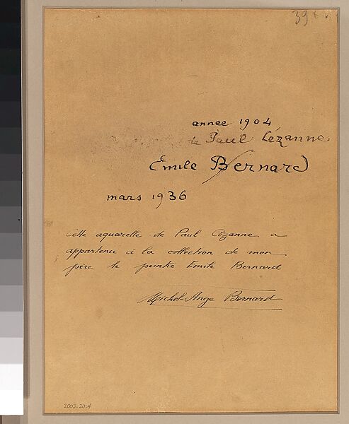 Mont Sainte-Victoire, Attributed to Emile Bernard (French, Lille 1868–1941 Paris), Watercolor on heavy wove paper