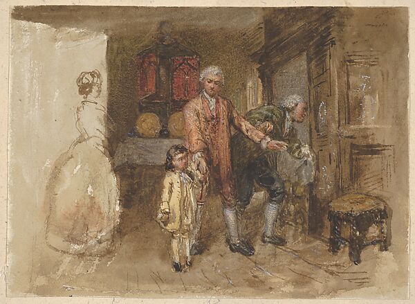 Album containing drawings, prints, manuscript pages and newspaper clippings, Marcus Clayton Stone (British, London 1840–1921 London), Watercolor, pen and ink, wood engravings, engravings, printed text 