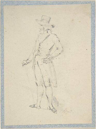 Man in broad brimmed hat (sketchbook page)