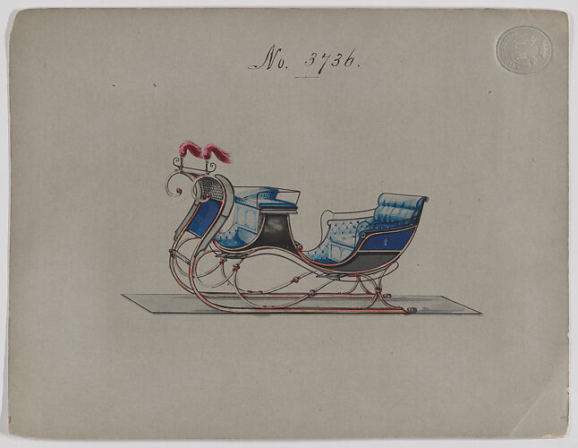 Design for Victoria Sleigh, no. 3736