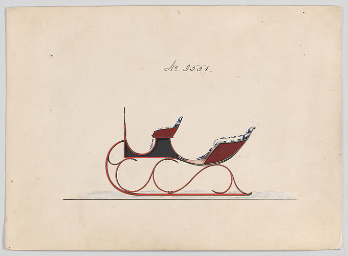 Design for Victoria Sleigh, no. 3551