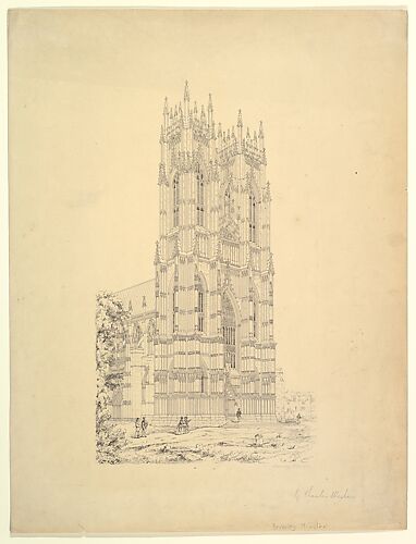 The Beverley Minster, Yorkshire, England, Perspective View of the West Façade