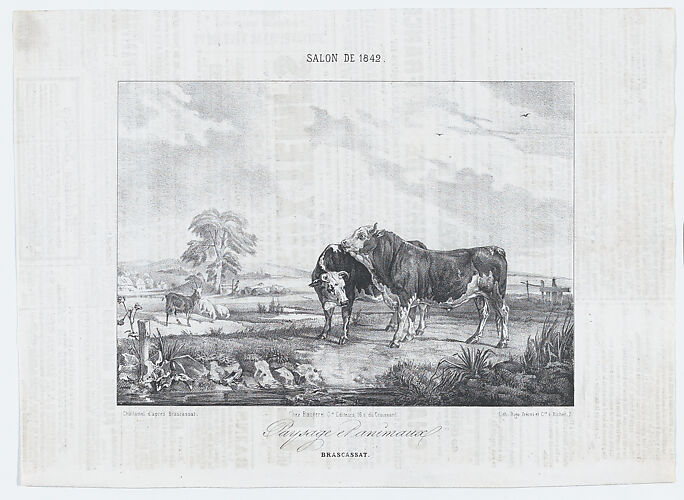 Salon of 1842:  Landscape with Animals