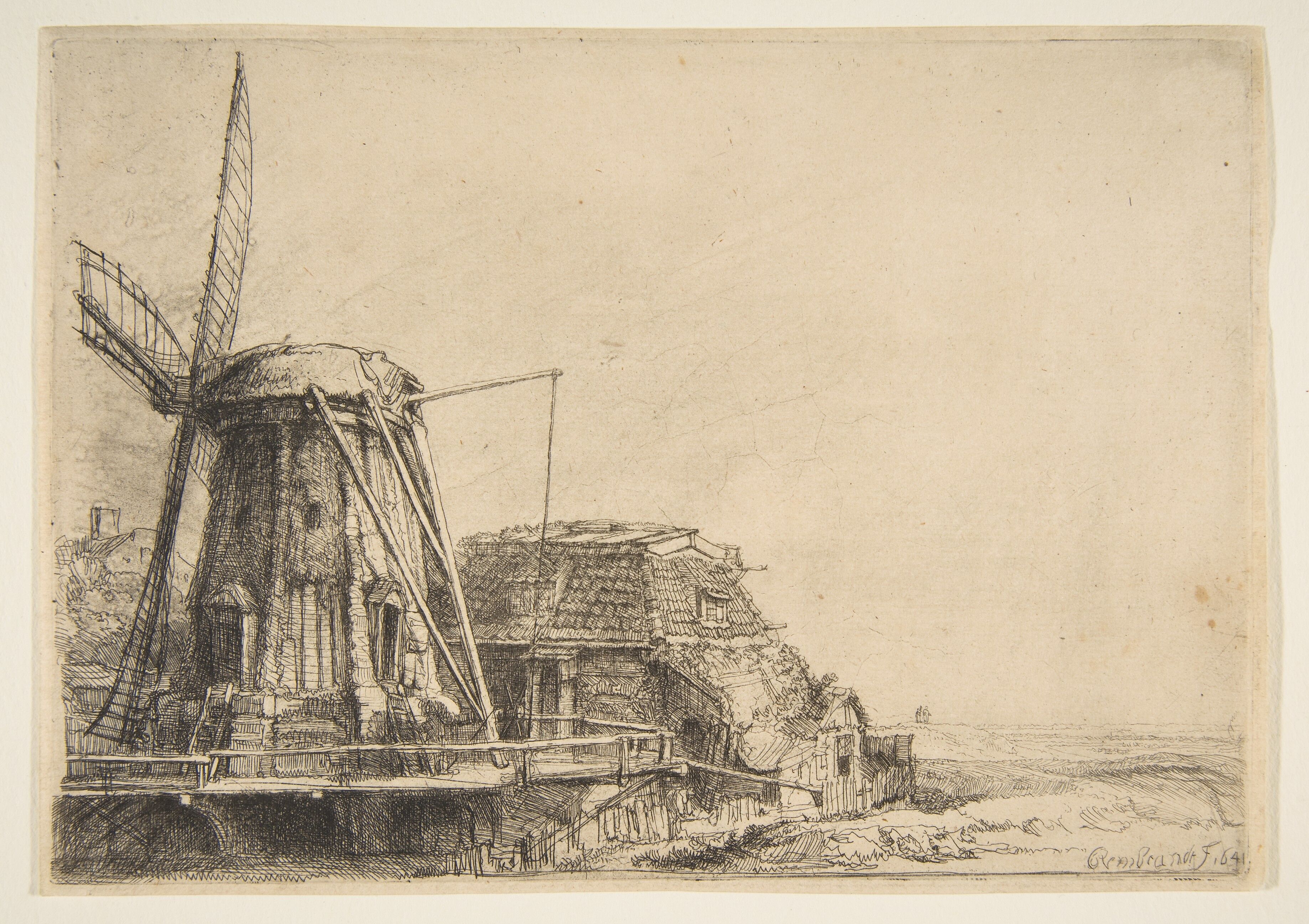 レンブラント・ファン・レイン　風車The windmill 銅版画　エッチング source