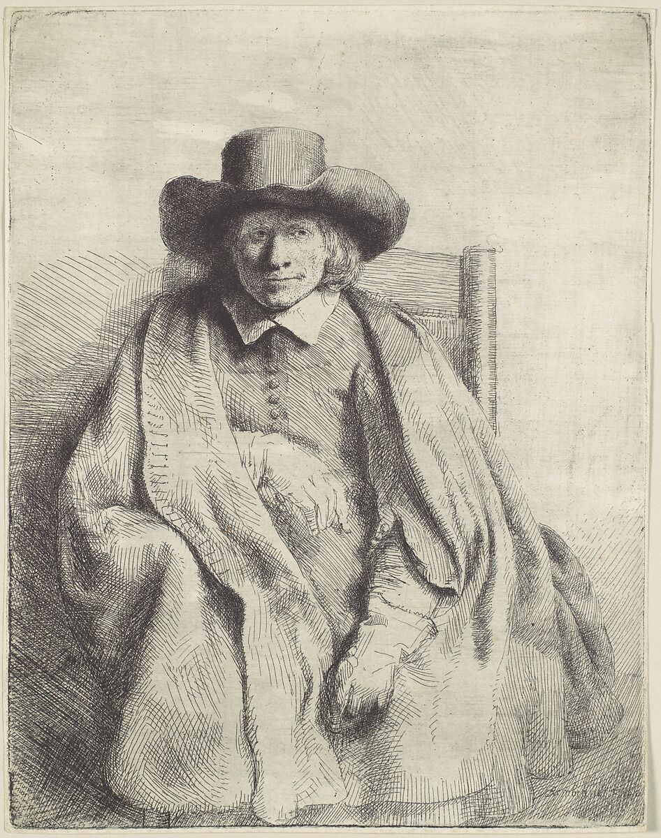 Clement de Jonghe, Printseller, Rembrandt (Rembrandt van Rijn) (Dutch, Leiden 1606–1669 Amsterdam), Etching, drypoint, and engraving; first of six states