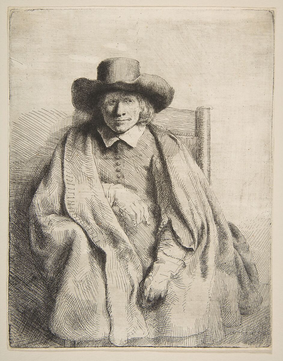 Clement de Jonghe, Printseller, Rembrandt (Rembrandt van Rijn)  Dutch, Etching, drypoint, and engraving; first of six states