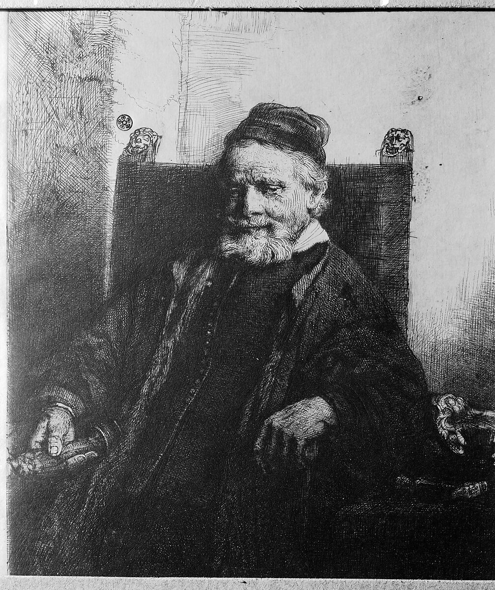 Jan Lutma, Rembrandt (Rembrandt van Rijn) (Dutch, Leiden 1606–1669 Amsterdam), Etching, engraving, and drypoint on Japanese paper; first of four states