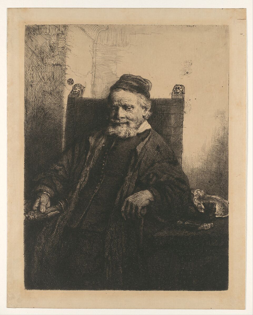 Jan Lutma, Rembrandt (Rembrandt van Rijn) (Dutch, Leiden 1606–1669 Amsterdam), Etching, engraving, and drypoint; first of four states 