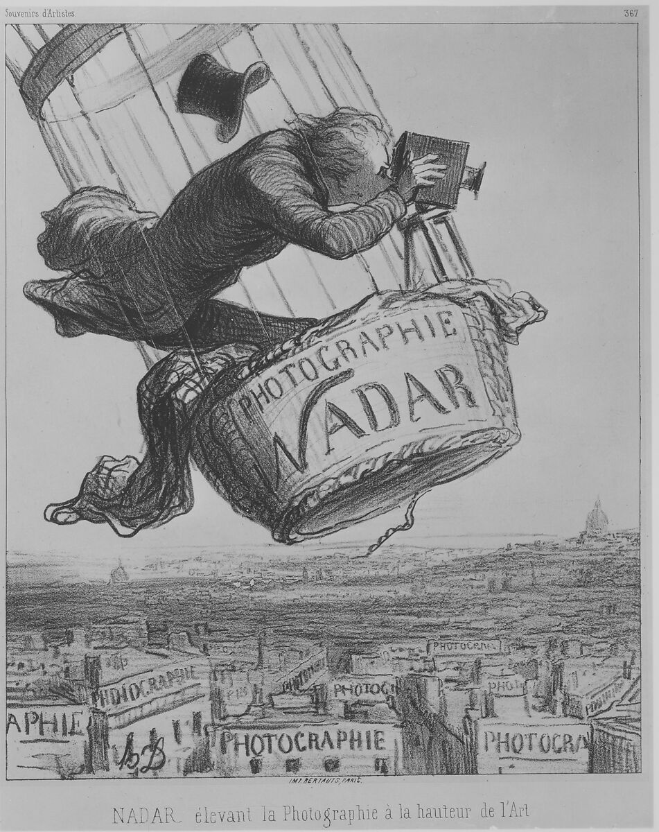 Nadar Élevant la Photographie à la Hauteur de l'Art, Honoré Daumier  French, Lithograph