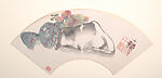 Various Subjects, Cheng Shifa (Chinese, 1921–2007), Fan-shaped album of fourteen leaves; ink and color on Japanese paper, China