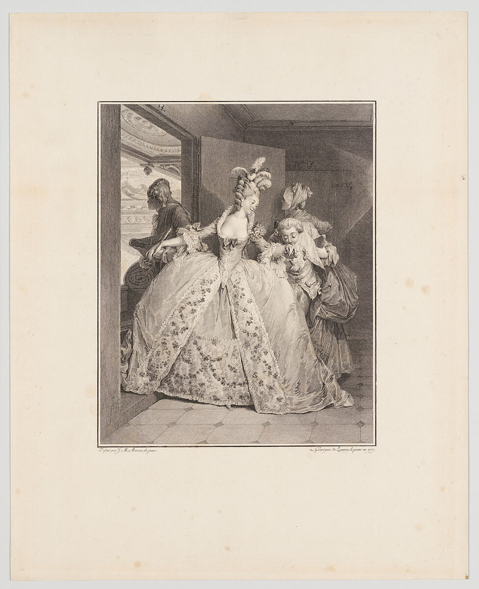 Les Adieux, from Le Monument du Costume, Restif de La Bretonne, Etching and engraving