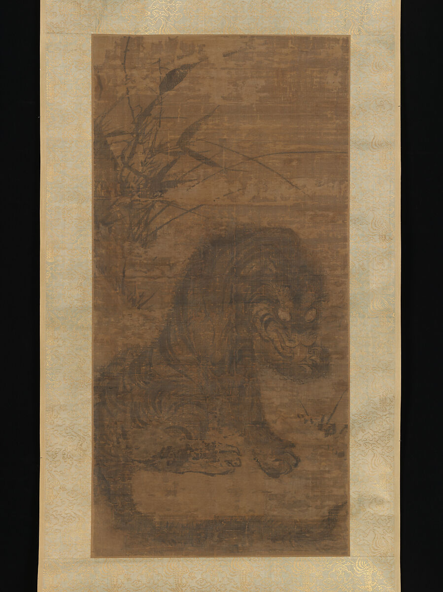 Tiger, Unidentified  , 14th century, Hanging scroll; ink on silk, China 