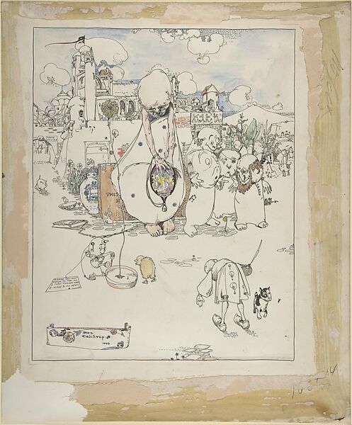 Confessions of an Inquiring Spirit, No. 6, Dion C. Calthrop (British, London 1875/78–1937), Pen and black ink, watercolor, over graphite 