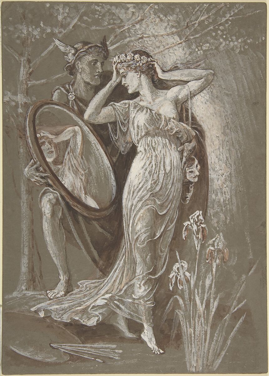 The Mirror of Venus, or L'Art et Vie (Art and Life), Walter Crane (British, Liverpool 1845–1915 Horsham), Watercolor and gouache (bodycolor) 