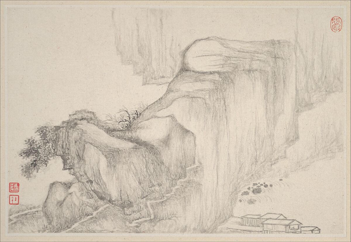 Landscapes, Zhang Feng (Chinese, active ca. 1628–1662), Album of twelve leaves; ink and color on paper, China