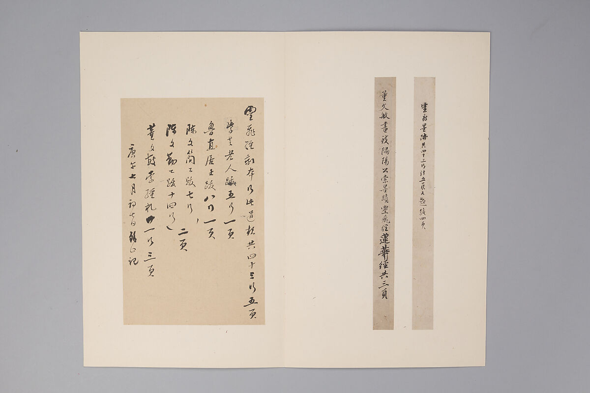 Classic of Spiritual Flight, Attributed to Zhong Shaojing (Chinese, active ca. 713–41), Album of nine leaves; ink on paper, China