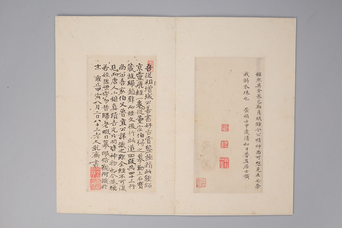 Classic of Spiritual Flight, Attributed to Zhong Shaojing (Chinese, active ca. 713–41), Album of nine leaves; ink on paper, China