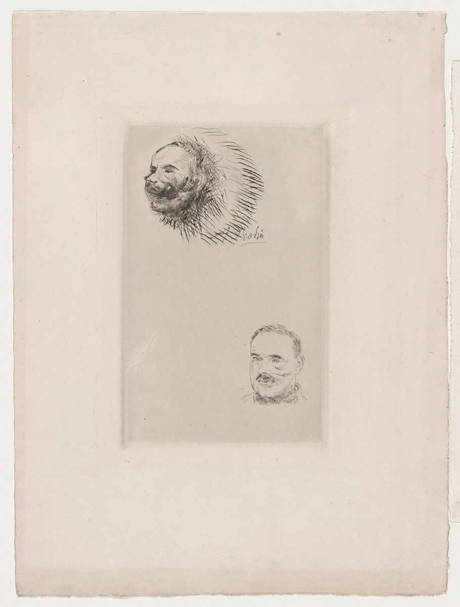 Contribution Receipt of the Special American Hospital in Paris for Wounds of the Face and Jaw, Auguste Rodin (French, Paris 1840–1917 Meudon), Drypoint, first state of two 