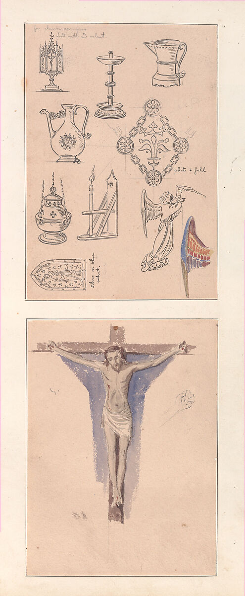 Sketches, Volume one, Augustus Welby Northmore Pugin (British, London 1812–1852 Ramsgate), Ink and wash and graphite