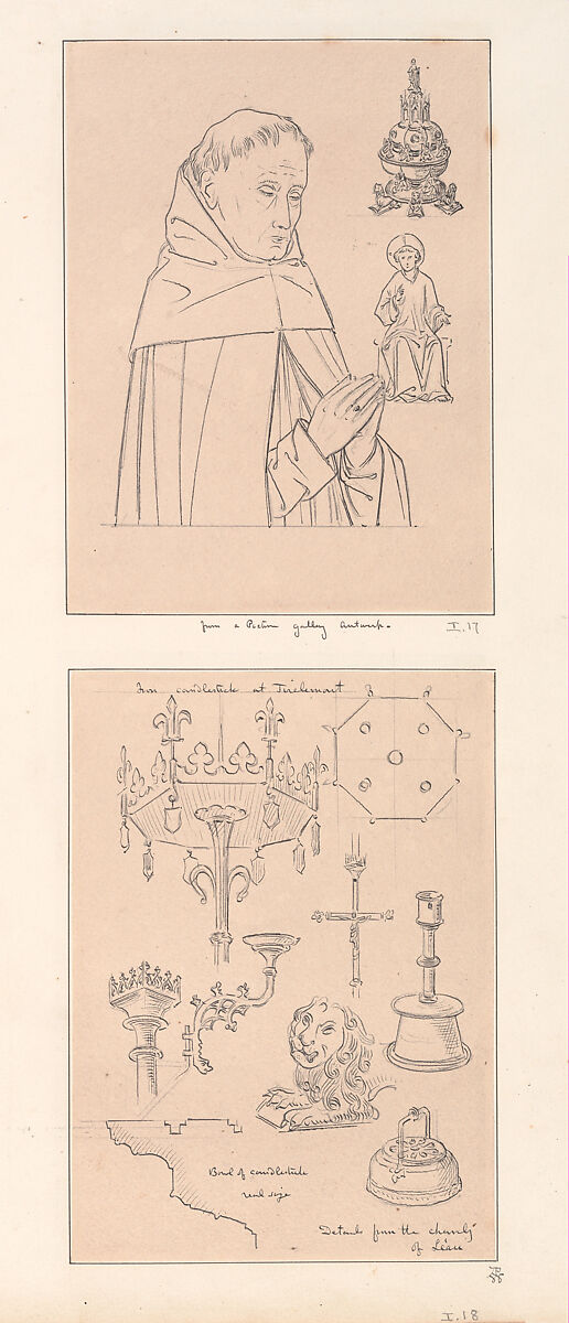 Sketches, Volume one, Augustus Welby Northmore Pugin (British, London 1812–1852 Ramsgate), Ink and wash and graphite