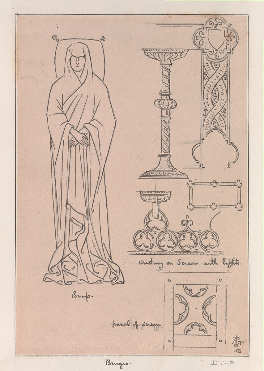 Sketches, Volume one, Augustus Welby Northmore Pugin (British, London 1812–1852 Ramsgate), Ink and wash and graphite