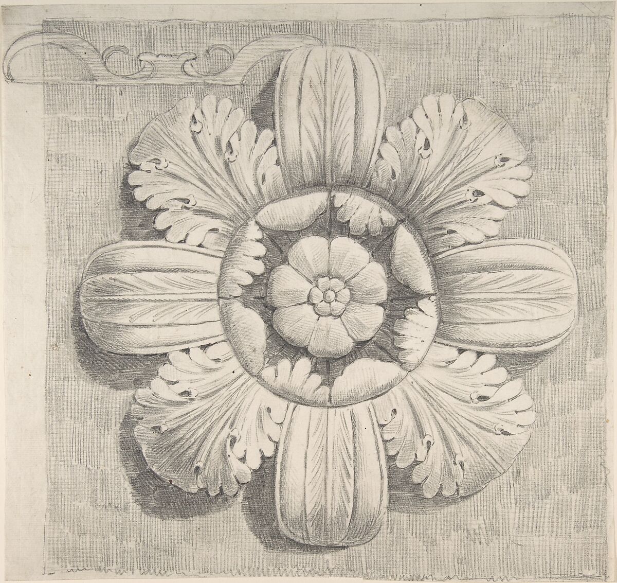 Study of a Classical Rosette, Attributed to Thomas Hardwick (British, London 1752–1829 London) 