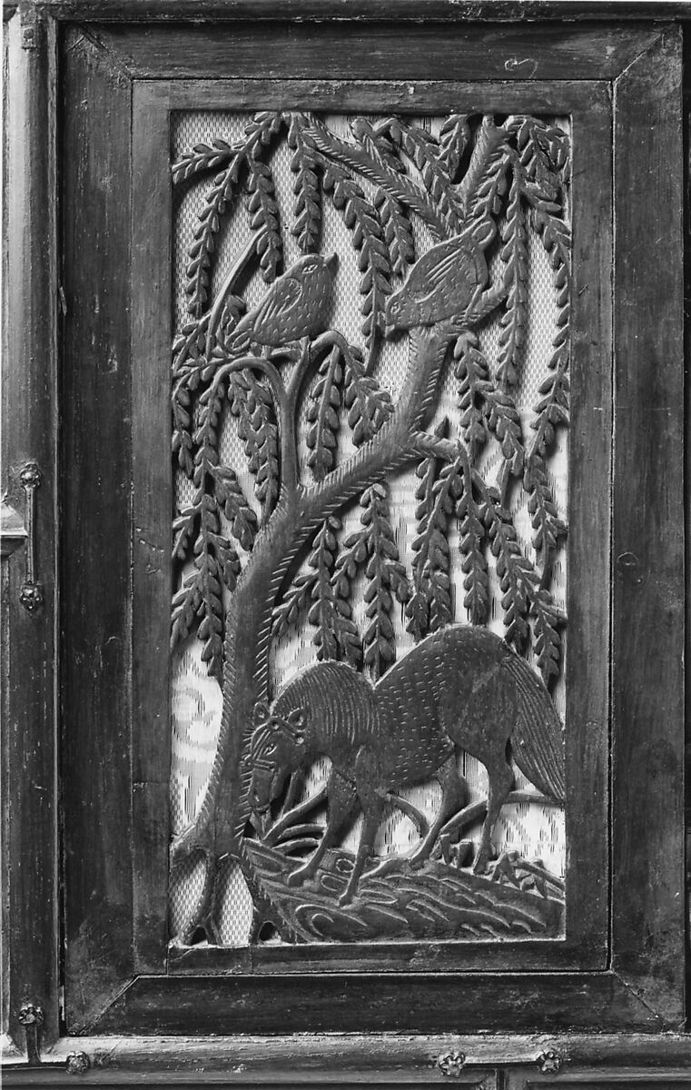 Palanquin, Lacquered wood with paper, cellulosic acetate and silk cushion, Korea