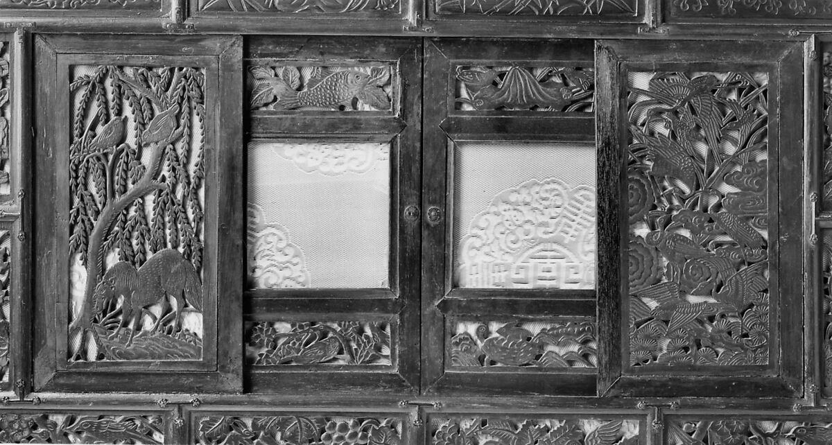 Palanquin, Lacquered wood with paper, cellulosic acetate and silk cushion, Korea