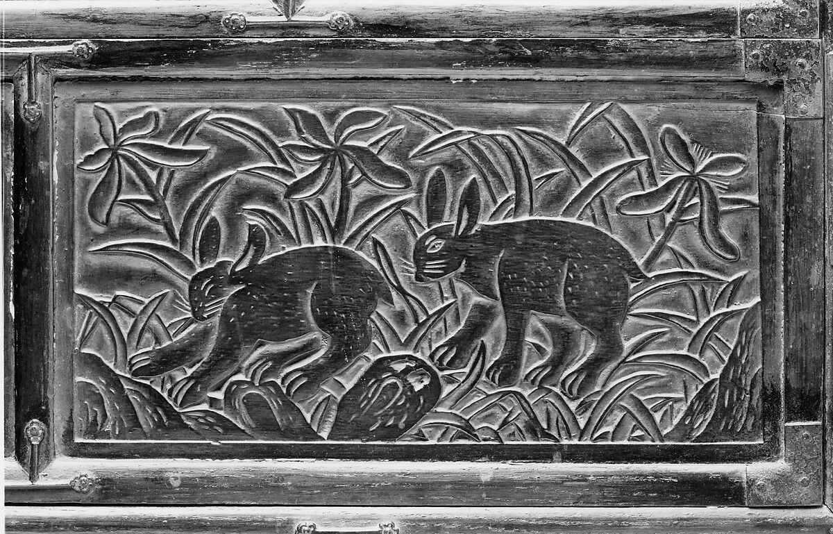 Palanquin, Lacquered wood with paper, cellulosic acetate and silk cushion, Korea