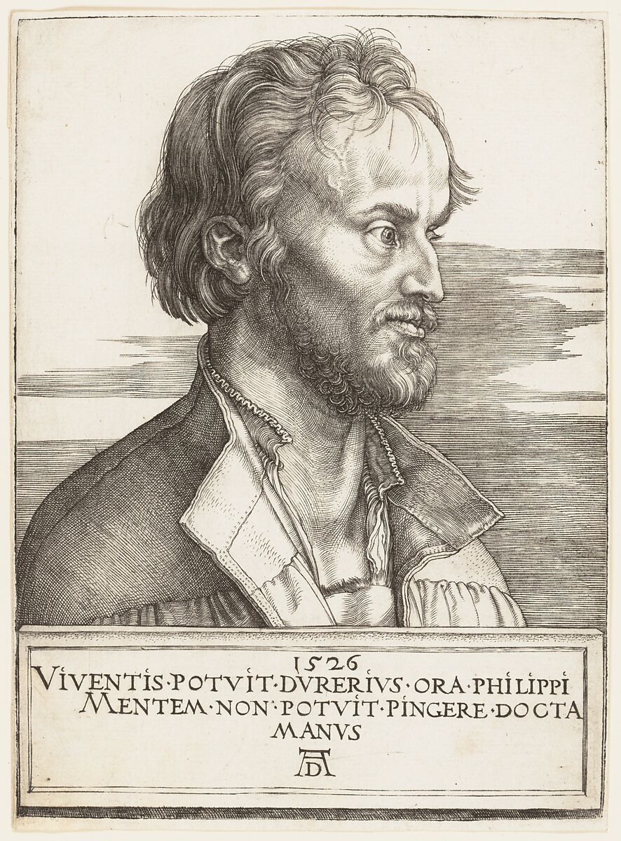 Philip Melanchthon, Albrecht Dürer (German, Nuremberg 1471–1528 Nuremberg), Engraving