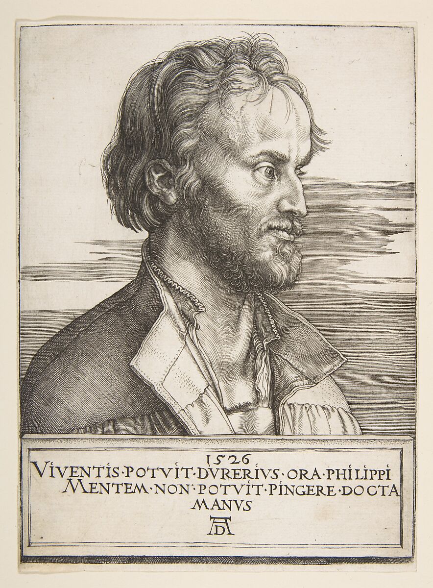 Philip Melanchthon, Albrecht Dürer (German, Nuremberg 1471–1528 Nuremberg), Engraving 