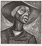 Sharecropper, Elizabeth Catlett  American and Mexican, Linocut