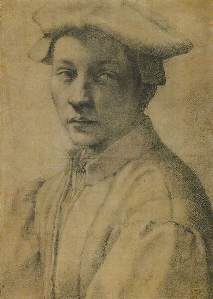 Portrait of Andrea Quaratesi, Michelangelo Buonarroti (Italian, Caprese 1475–1564 Rome), Black chalk 