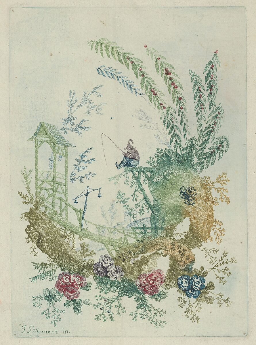 Chinoiserie, from "Nouvelle Suite de Cahiers de dessins chinois a l'usage des dessinateurs et des peintres" (Nr 1), Jean Pillement (French, Lyons 1728–1808 Lyons), Etching, inked à la poupée 