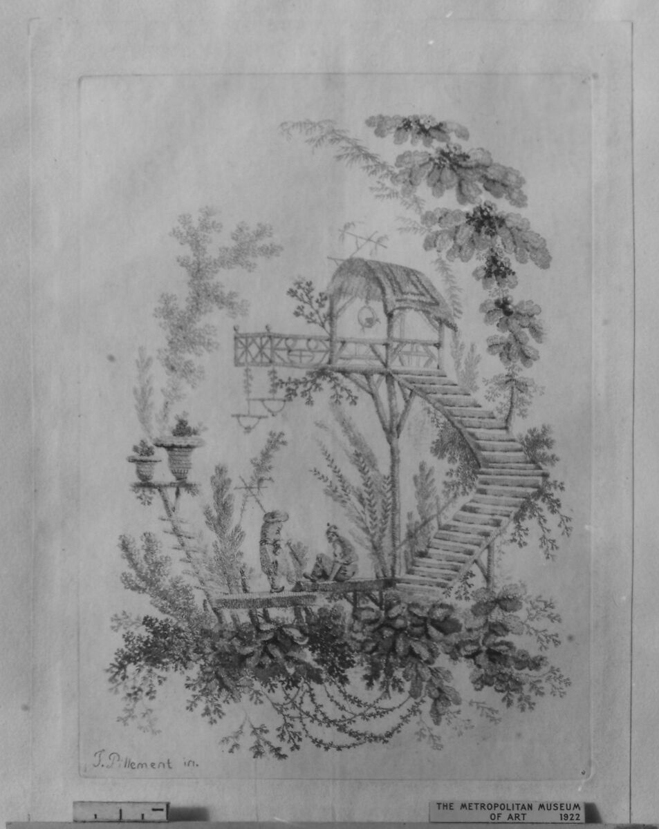Chinoiserie, from "Nouvelle Suite de Cahiers de dessins chinois a l'usage des dessinateurs et des peintres" (Nr 1), Jean Pillement (French, Lyons 1728–1808 Lyons), Etching, inked à la poupée
