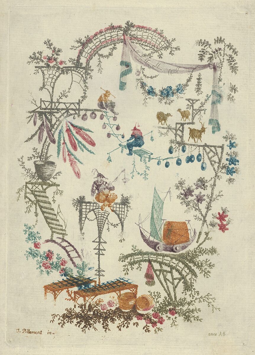 Cahier d'ornements chinois par Pillement, complément de l'ouvrage publié  chez Guérinet, (époque Louis XV). - NYPL Digital Collections