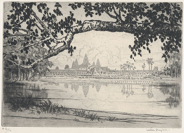 Angkor Wat at Evening, Lucille Sinclair Douglass (American, Tuskegee, Alabama 1878–1935 Andover, Massachusetts), Etching 