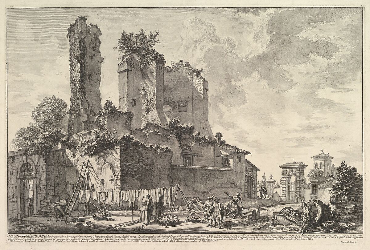 The Fontana dell'Aqua Giulia (Vedute dell avanzo del Castello del'Aqua Giulia), Giovanni Battista Piranesi (Italian, Mogliano Veneto 1720–1778 Rome), etching 