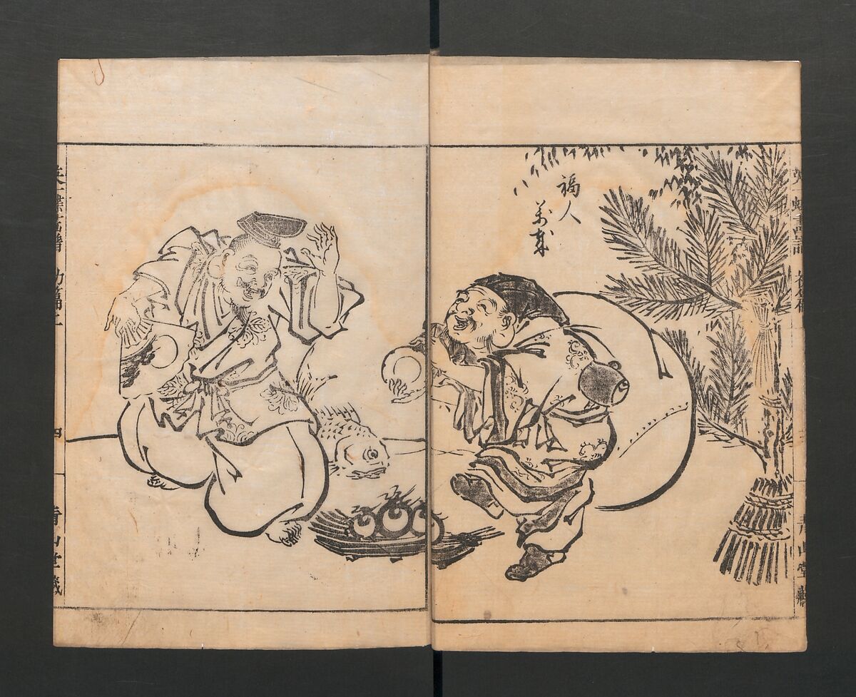 Itchō Picture Album (Itchō gafu)  一蝶画譜, Hanabusa Itchō 英一蝶 (Japanese, 1652–1724), Set of three woodblock printed books; ink on paper, Japan