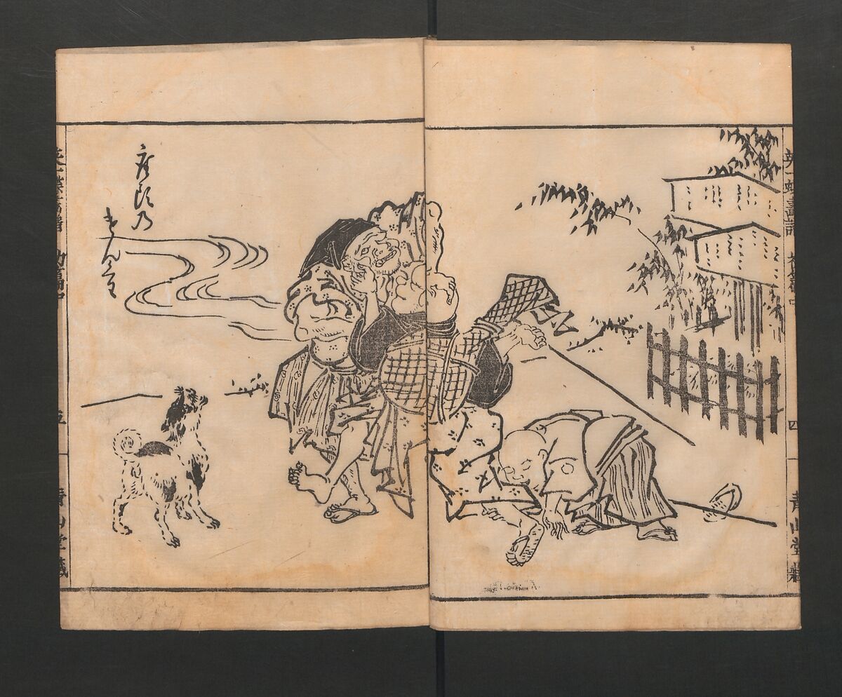 Itchō Picture Album (Itchō gafu)  一蝶画譜, Hanabusa Itchō 英一蝶 (Japanese, 1652–1724), Set of three woodblock printed books; ink on paper, Japan