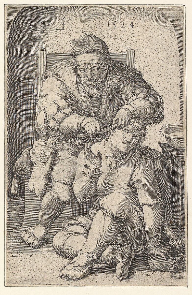 The Surgeon, Lucas van Leyden (Netherlandish, Leiden ca. 1494–1533 Leiden), Engraving 