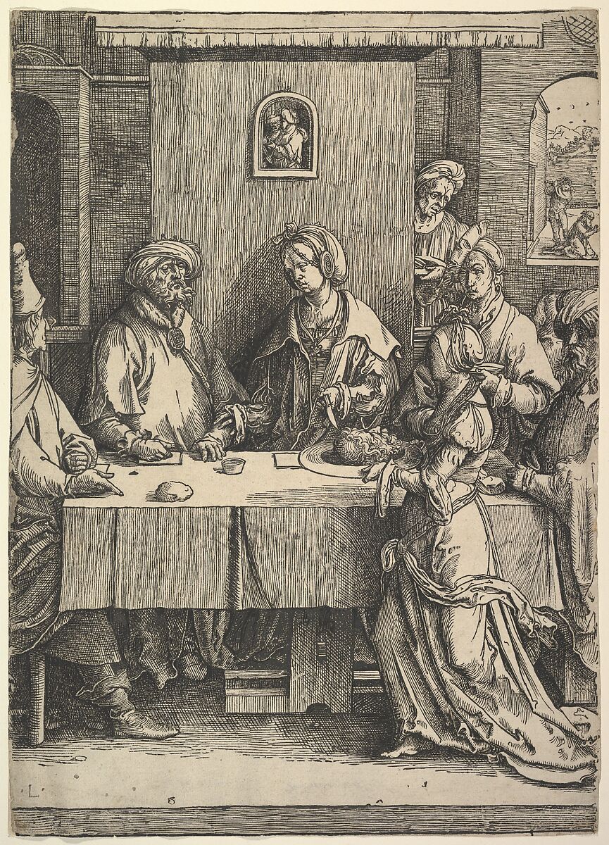 Salome with the Head of John the Baptist, Lucas van Leyden (Netherlandish, Leiden ca. 1494–1533 Leiden), Woodcut 