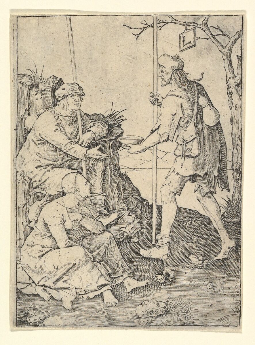 The Beggars, Lucas van Leyden (Netherlandish, Leiden ca. 1494–1533 Leiden), Engraving 