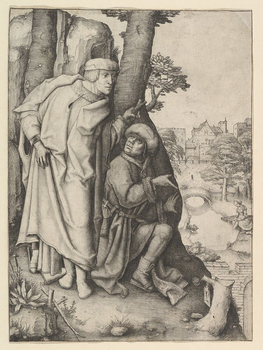 Susanna and the Two Elders, Lucas van Leyden (Netherlandish, Leiden ca. 1494–1533 Leiden), Engraving 