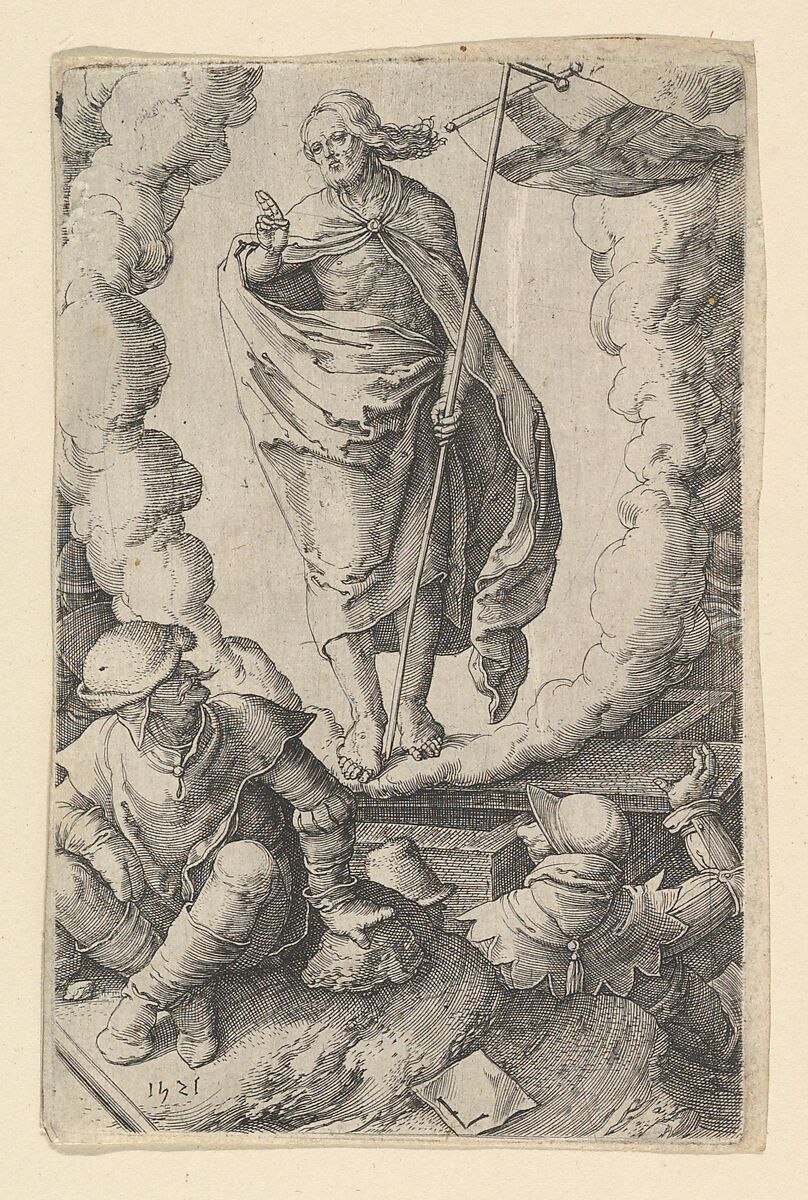 The Resurrection, Lucas van Leyden (Netherlandish, Leiden ca. 1494–1533 Leiden), Engraving; first state 