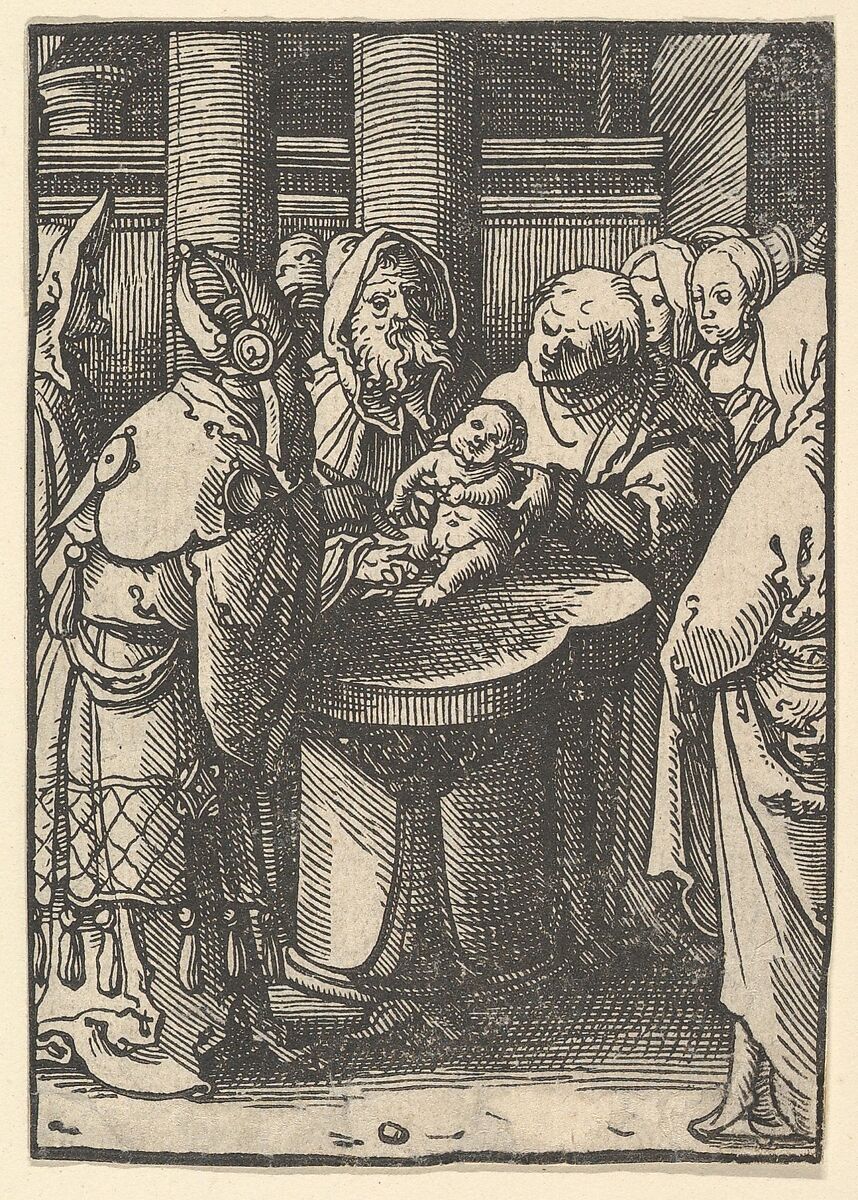 The Circumcision, Lucas van Leyden (Netherlandish, Leiden ca. 1494–1533 Leiden), Woodcut 