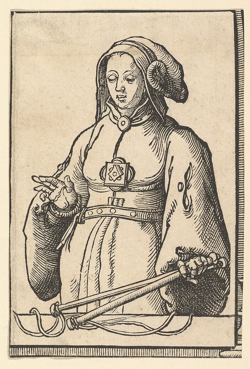 Agrippine Sibyl, from the series of Sibyls, Lucas van Leyden (Netherlandish, Leiden ca. 1494–1533 Leiden), Woodcut 